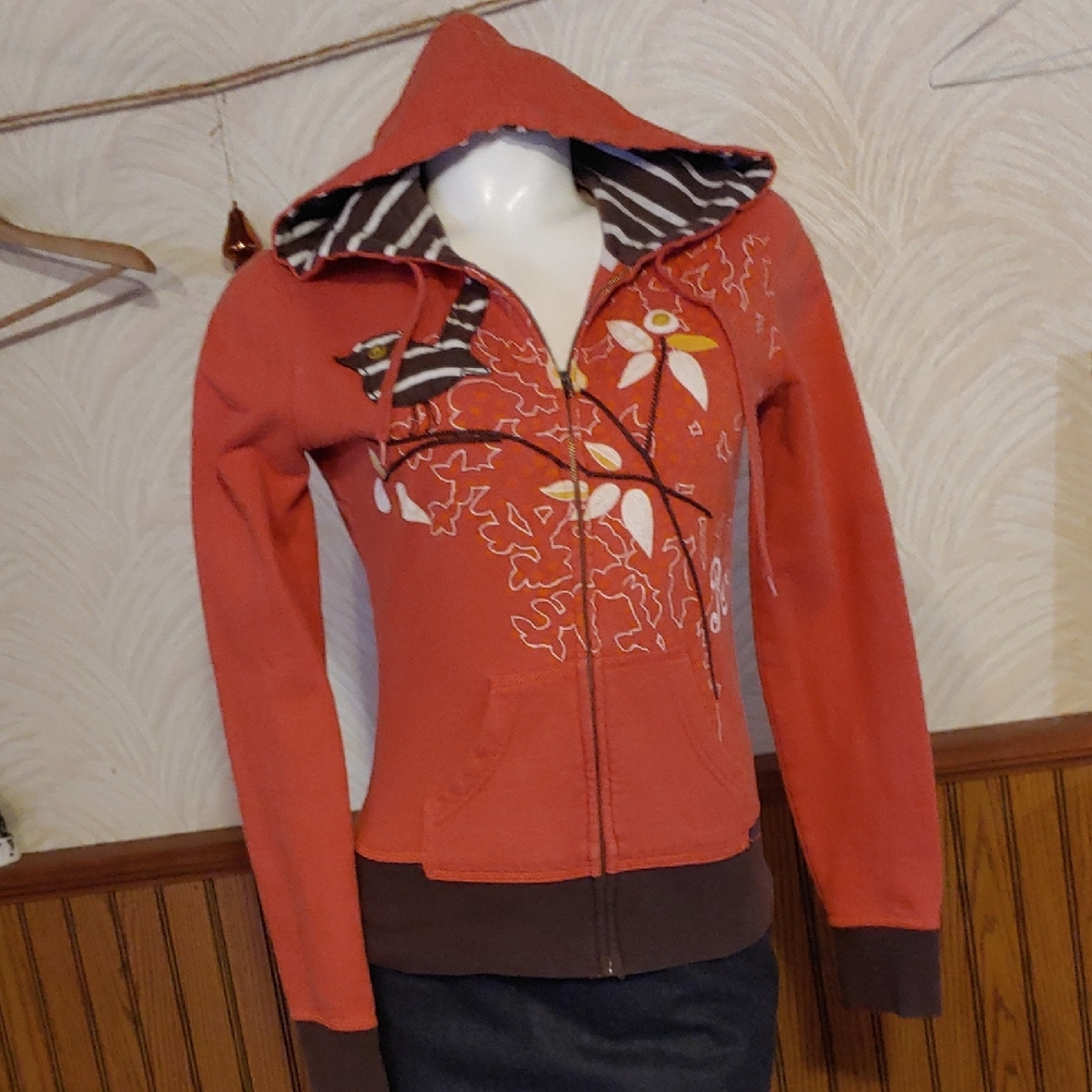 Roxy Orange Floral Hoodie